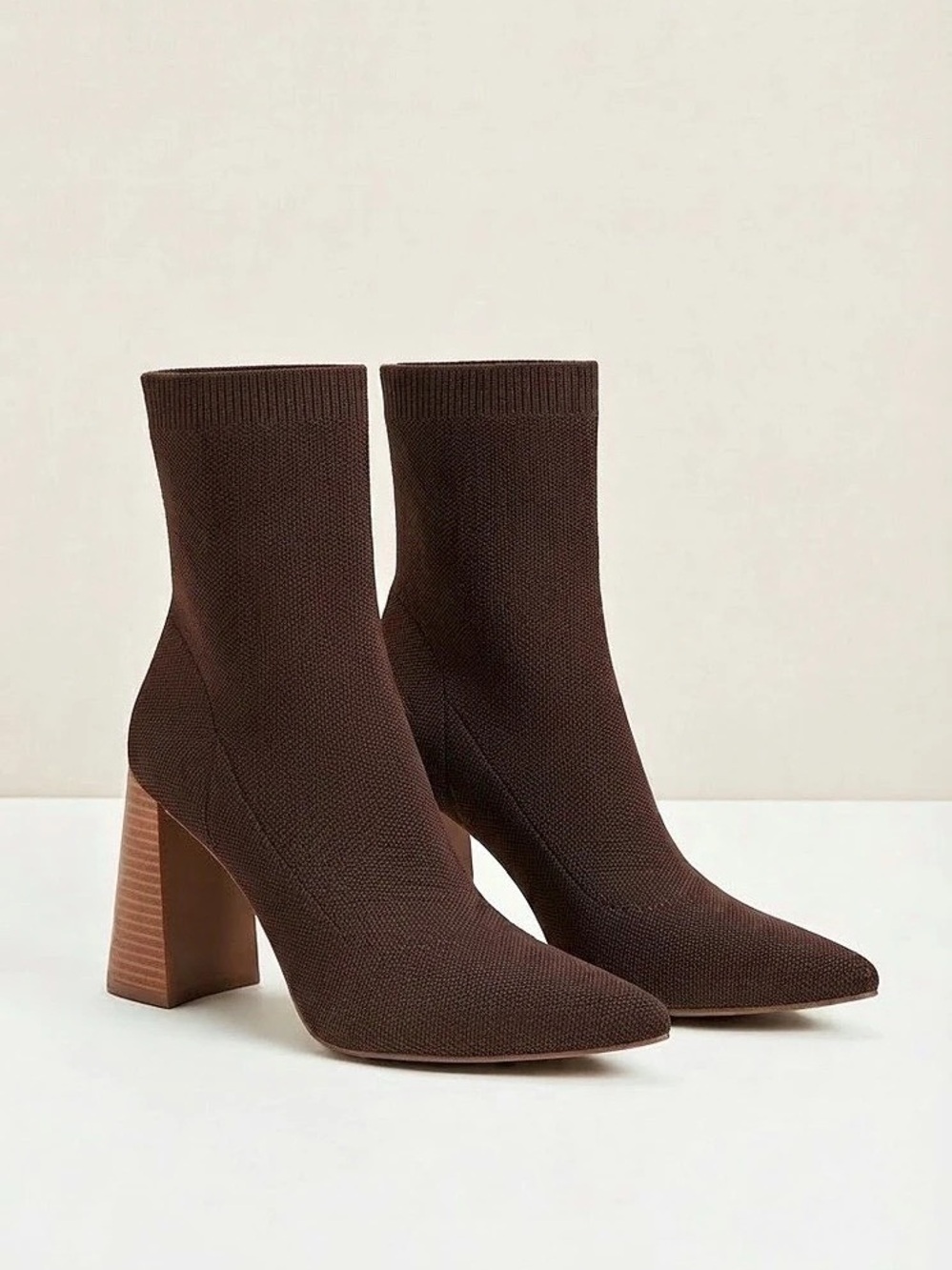 Journee Collection Noralinn Women’s Brown Knit Ankle Boots Size 7.5